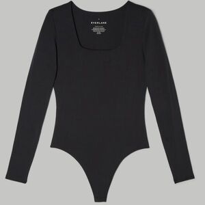 NWT Everlane The Long-Sleeve Supima® Square-Neck Bodysuit